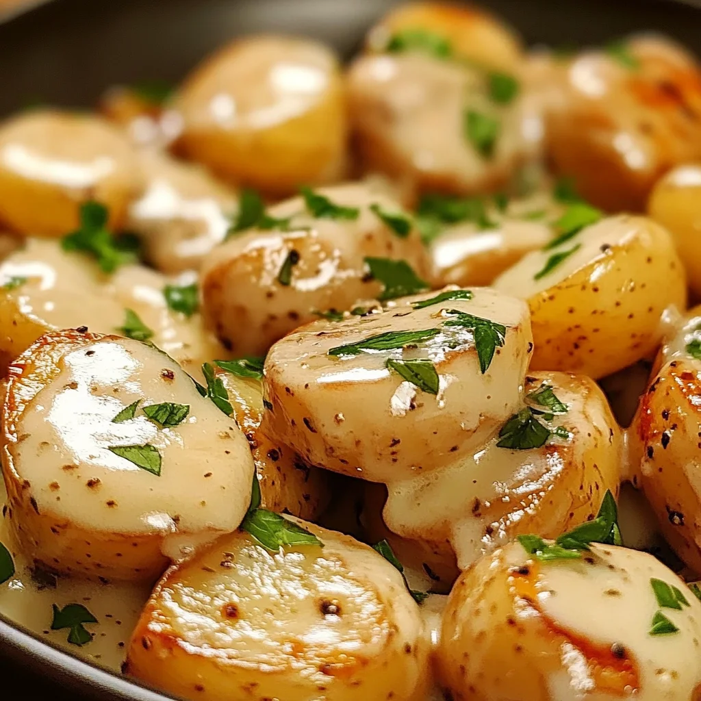 Irresistibly Creamy Garlic Sauce Baby Potatoes You’ll Crave