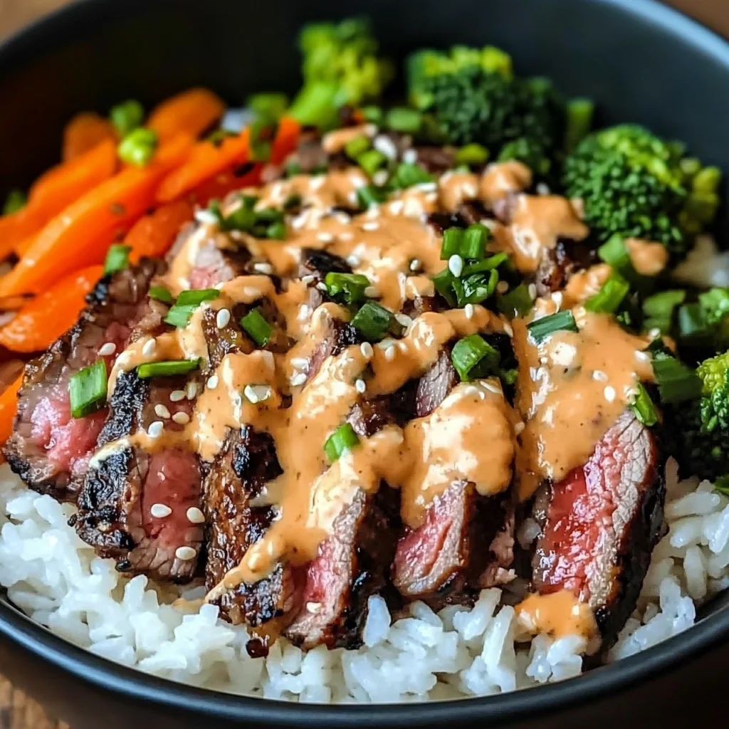 Korean BBQ Steak Rice Bowls with Spicy Cream Sauce: An Incredible Ultimate Recipe