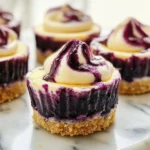 Mini Lemon Blueberry Cheesecakes