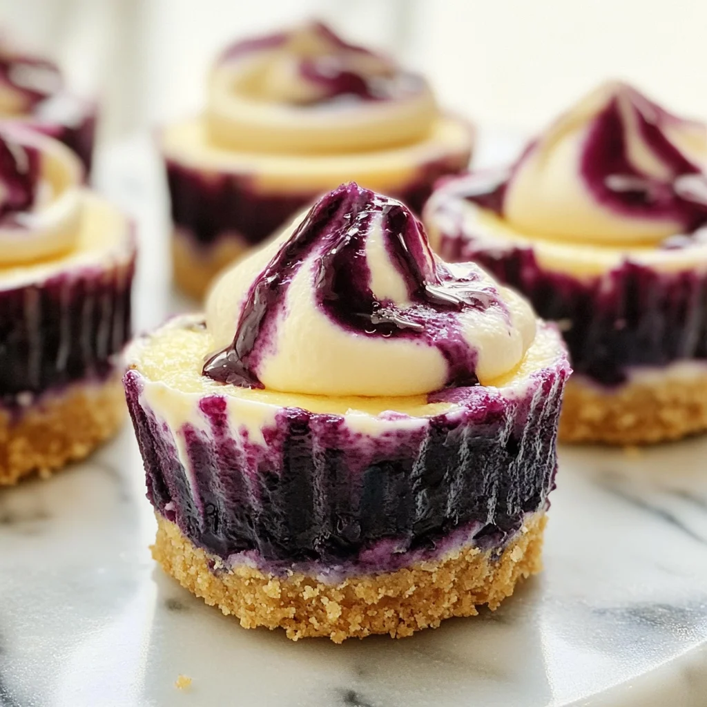 Mini Lemon Blueberry Cheesecakes