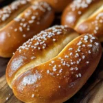 Pretzel Hot Dog Buns with Sea Salt