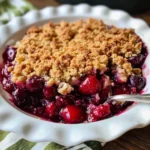 Summertime Sour Cherry Crisp